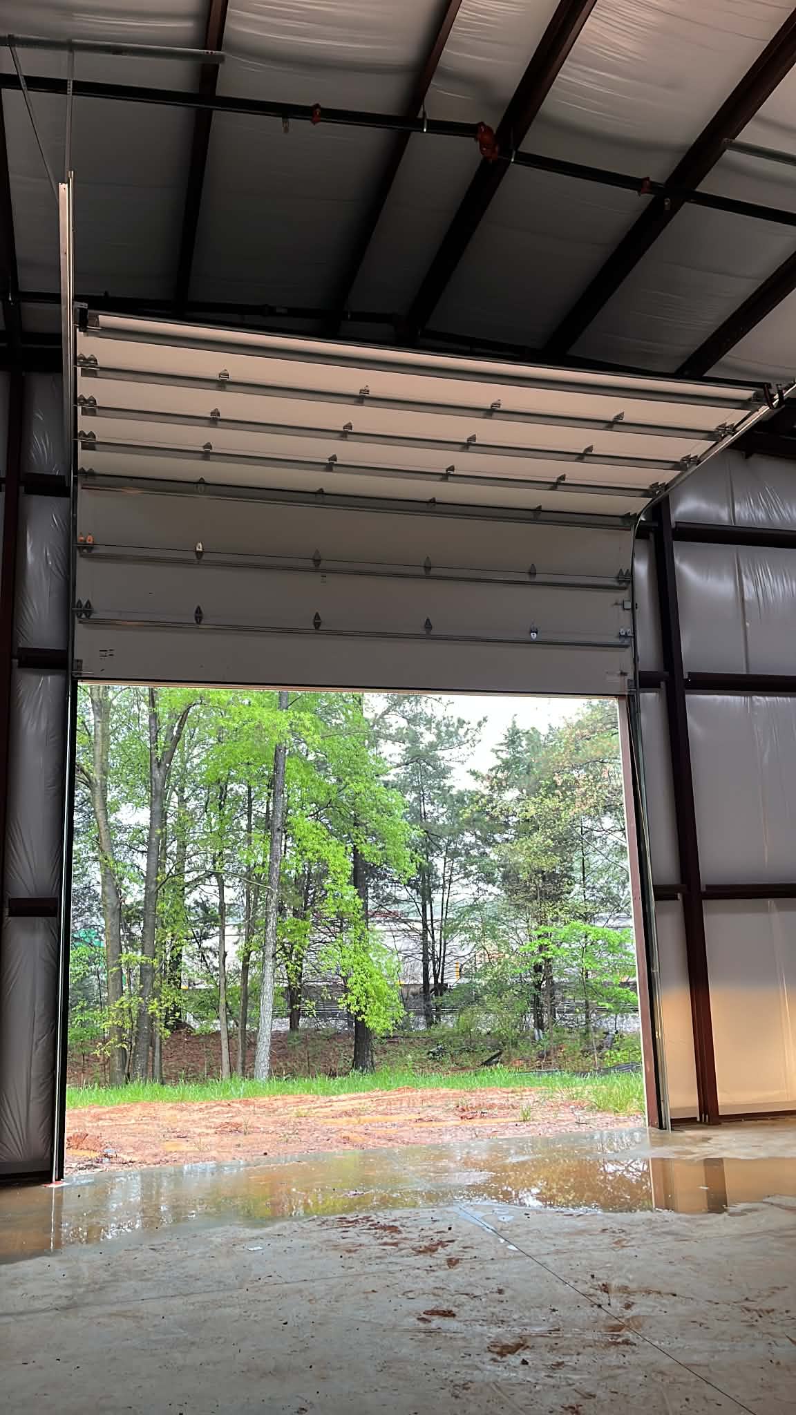 New build, glass panel